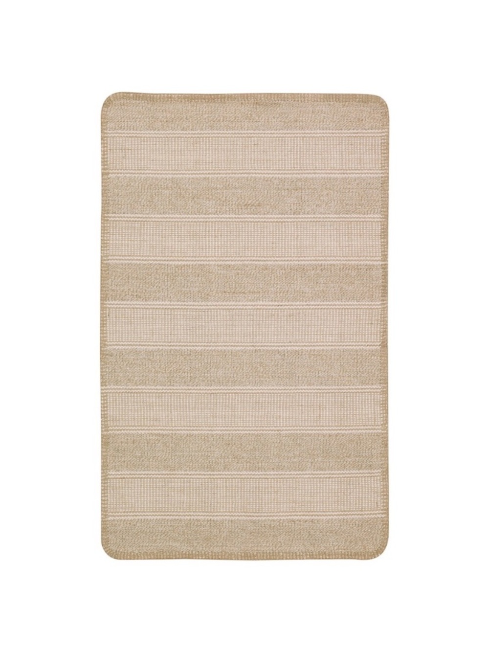 IKEA KLEJS Rug Bundle 2 NEW Jute Cotton Tan Woven Stripes 1’8” x 2’7” Floor Mats
